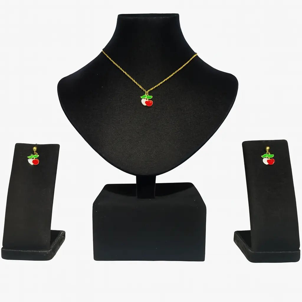 Cherry Pendant Necklace | Gold-Plated Cute Fruit Jewellery ASTARRA