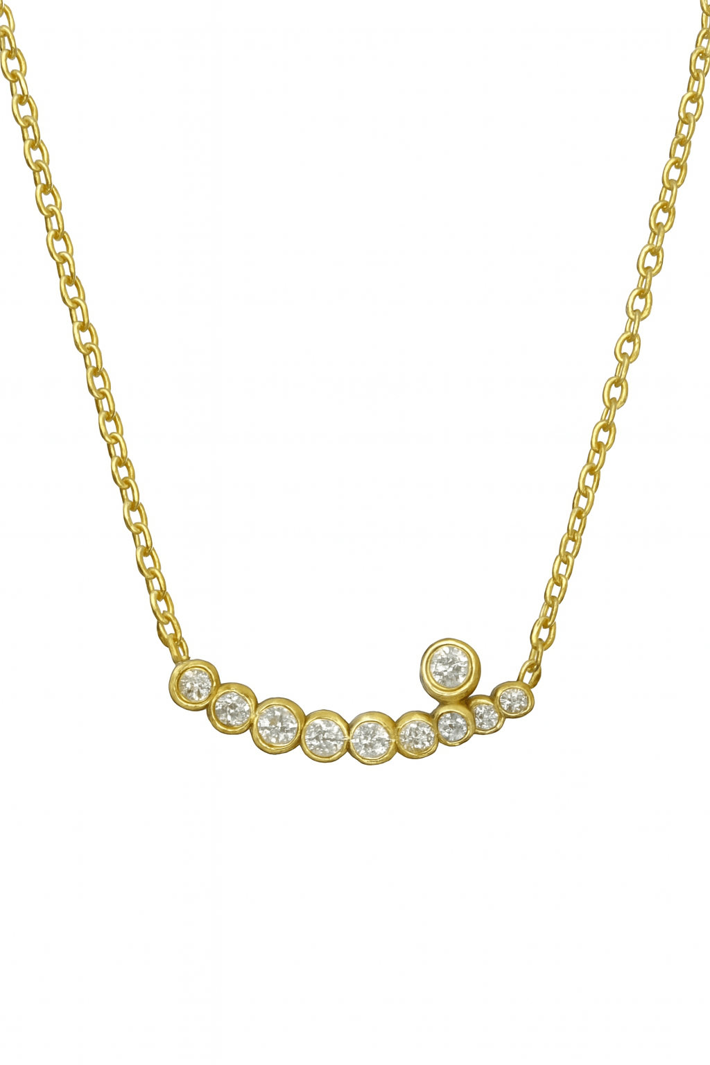 Gold-Plated Pearl Bar Necklace