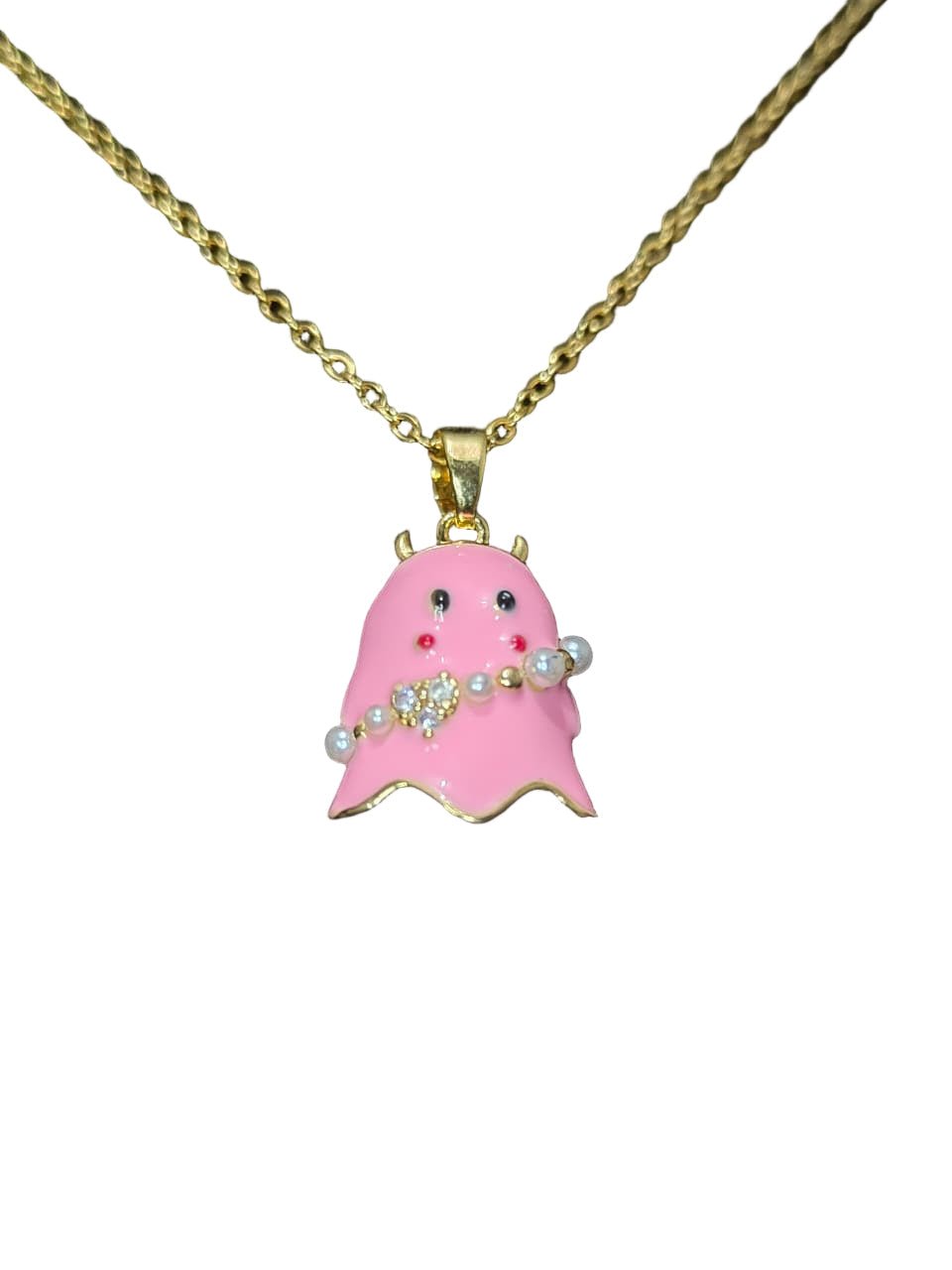 Gold-Plated Pink Cartoon Pendant Necklace for Women & Girls | Astarra