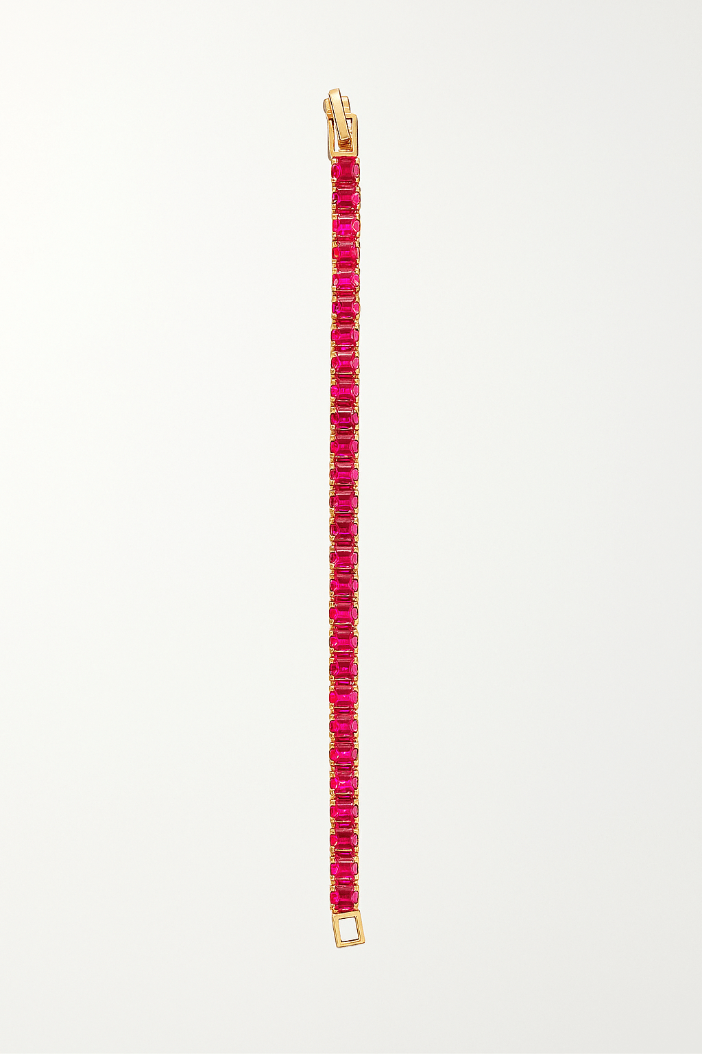 gold-plated pink stone bracelet