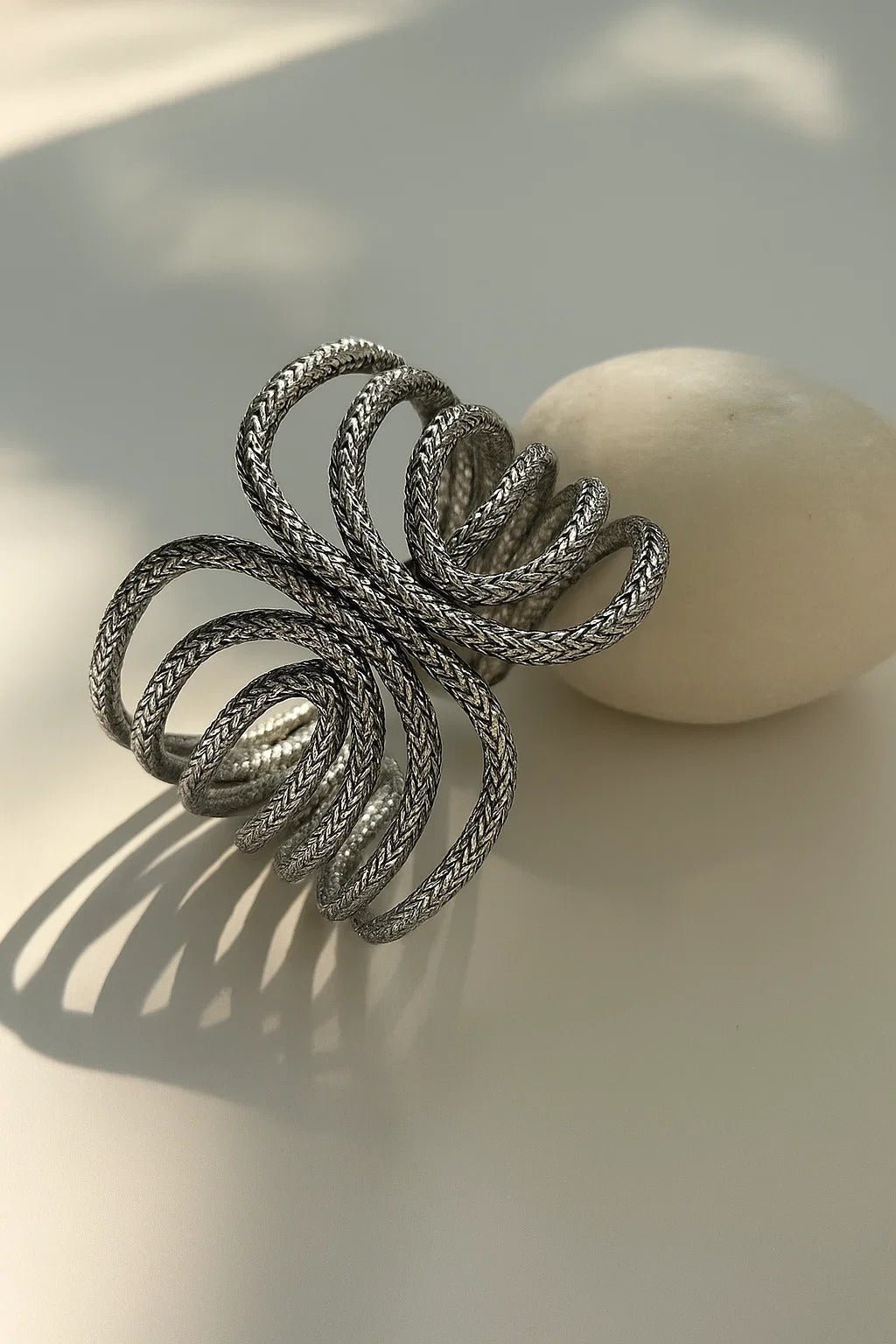 Silver Statement Cuff Bracelet for Women | Bold Fashion Jewellery