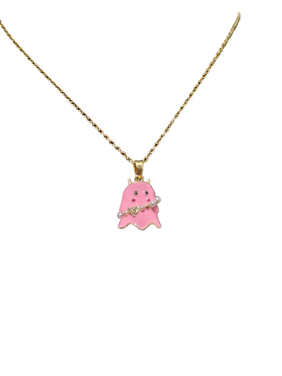 Gold-Plated Pink Cartoon Pendant Necklace for Women & Girls | Astarra