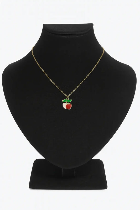 Cherry Pendant Necklace | Gold-Plated Cute Fruit Jewellery - ASTARRA