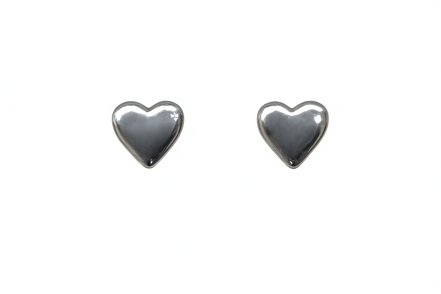 3-in-1 Heart Stud Earrings Set – Glitter, White Enamel & Silver Finish - ASTARRA