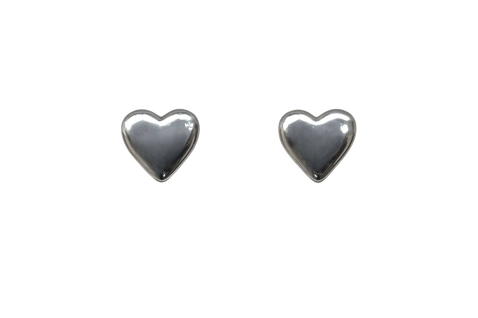 3-in-1 Heart Stud Earrings Set – Glitter, White Enamel & Silver Finish - ASTARRA