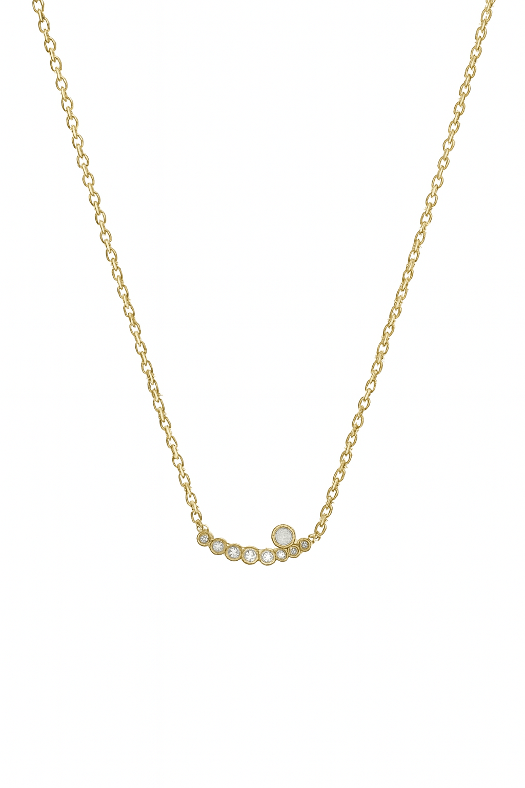Gold-Plated Pearl Bar Necklace
